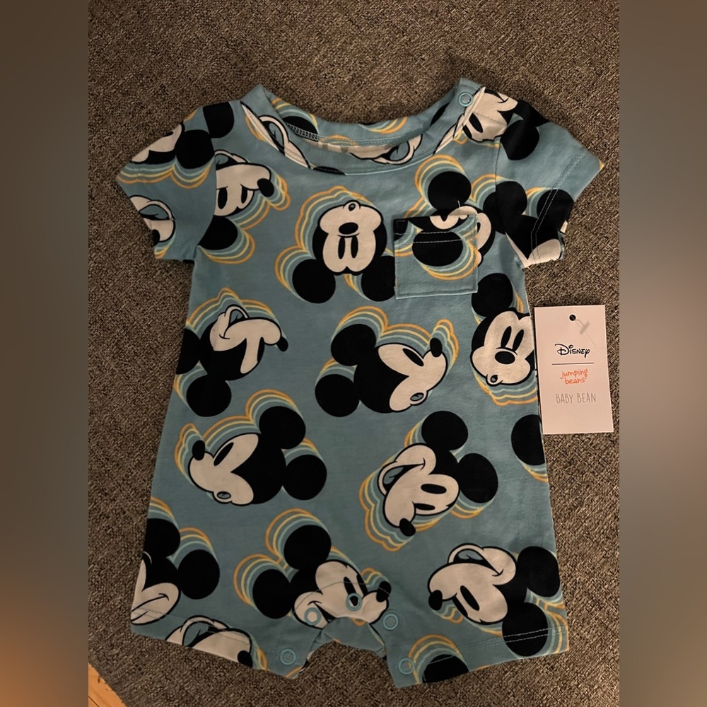 🆕 NWT Disney X Jumping Bean Mickey One-Piece Jumpsuit